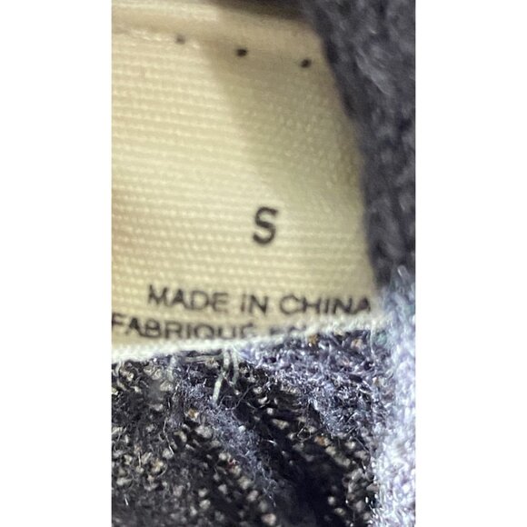 Angel Of The North Gray Size Small Ruffle Back Open Cardigan Linen Blend Pockets - Picture 10 of 11